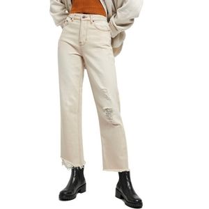 BDG Tan Pax Raw Hem Ripped High Waist Jeans 28